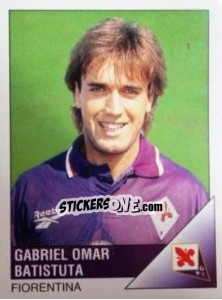Cromo Gabriel Omar Batistuta - Calciatori 1995-1996 - Panini