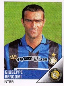 Sticker Giuseppe Bergomi - Calciatori 1995-1996 n. 100 - Panini