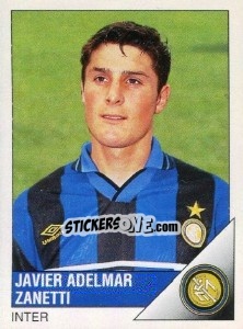 Sticker Javer Adelmar Zanetti - Calciatori 1995-1996 n. 105 - Panini