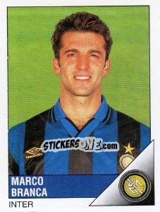 Sticker Marco Branca - Calciatori 1995-1996 - Panini