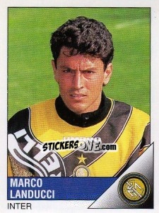Sticker Marco Landucci - Calciatori 1995-1996 - Panini