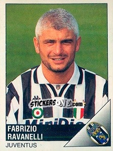 Sticker Fabrizio Ravanelli - Calciatori 1995-1996 n. 132 - Panini