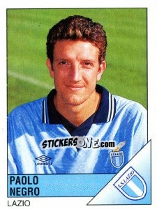Sticker Paolo Negro - Calciatori 1995-1996 - Panini