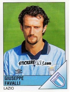 Sticker Giuseppe Favalli - Calciatori 1995-1996 n. 141 - Panini
