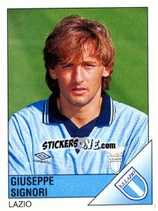 Figurina Giuseppe Signori - Calciatori 1995-1996 - Panini