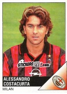 Sticker Alessandro Costacurta - Calciatori 1995-1996 n. 158 - Panini
