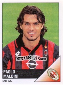 Sticker Paolo Maldini - Calciatori 1995-1996 n. 160 - Panini