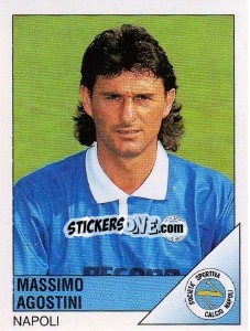 Sticker Massimo Agostini - Calciatori 1995-1996 n. 187 - Panini