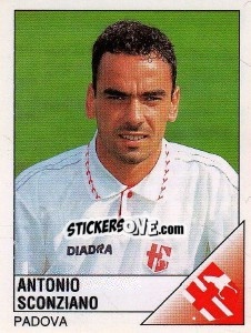 Sticker Antonio Sconziano - Calciatori 1995-1996 n. 195 - Panini