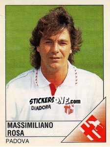 Sticker Massimiliano Rosa - Calciatori 1995-1996 n. 196 - Panini
