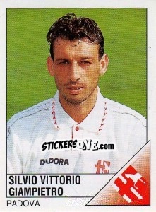 Sticker Silvio Vittorio Giampietro - Calciatori 1995-1996 - Panini