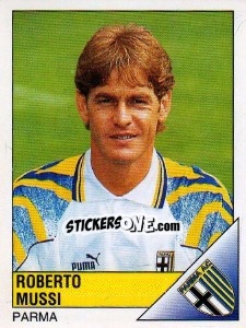 Sticker Roberto Mussi - Calciatori 1995-1996 n. 214 - Panini