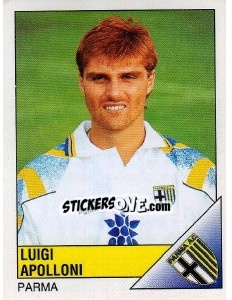 Sticker Luigi Apolloni - Calciatori 1995-1996 n. 216 - Panini