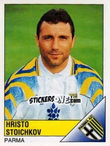 Sticker Hristo Stoichkov - Calciatori 1995-1996 - Panini