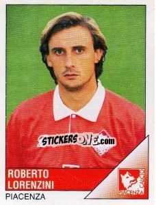 Sticker Robeto Lorenzini - Calciatori 1995-1996 - Panini