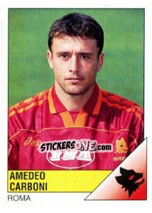 Sticker Amedeo Carboni - Calciatori 1995-1996 - Panini