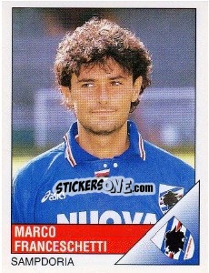 Sticker Marco Franceschetti - Calciatori 1995-1996 - Panini