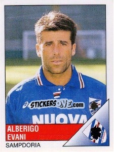 Sticker Alberigo Evani - Calciatori 1995-1996 n. 279 - Panini