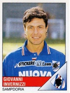 Sticker Giovanni Invernizzi - Calciatori 1995-1996 n. 280 - Panini