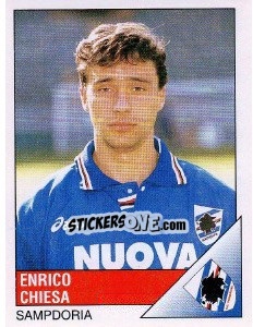 Figurina Enrico Chiesa - Calciatori 1995-1996 - Panini