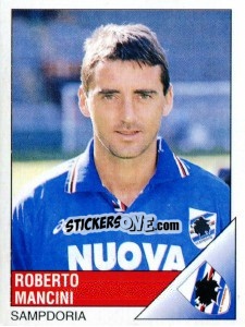 Sticker Roberto Mancini - Calciatori 1995-1996 n. 282 - Panini