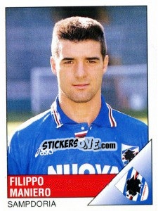 Sticker Filippo Maniero - Calciatori 1995-1996 n. 283 - Panini