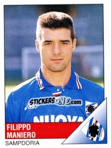 Sticker Filippo Maniero - Calciatori 1995-1996 - Panini