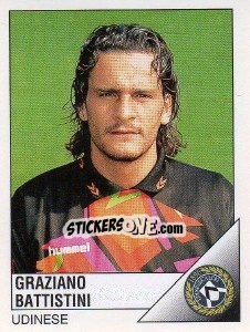Sticker Graziano Battistini - Calciatori 1995-1996 n. 308 - Panini