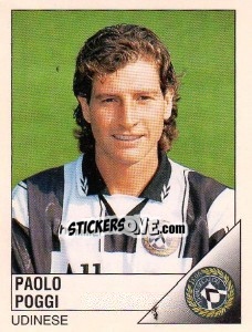 Sticker Paolo Poggi - Calciatori 1995-1996 n. 321 - Panini