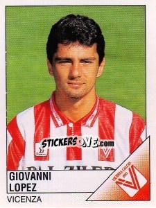 Sticker Giovanni Lopez - Calciatori 1995-1996 n. 330 - Panini