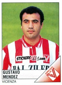 Figurina Gustavo Mendez - Calciatori 1995-1996 - Panini