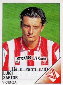 Sticker Luigi Sartor - Calciatori 1995-1996 - Panini