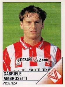 Sticker Gabriele Ambrosetti - Calciatori 1995-1996 - Panini