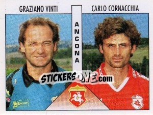 Sticker Vinti / Cornacchia - Calciatori 1995-1996 n. 344 - Panini
