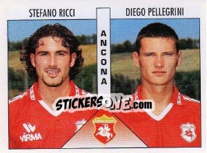 Sticker Ricci / Pellegrini - Calciatori 1995-1996 - Panini