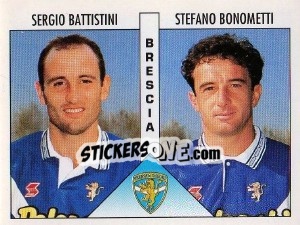 Sticker Battistini / Bonometti - Calciatori 1995-1996 n. 374 - Panini