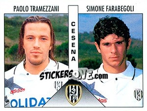 Sticker Tramezzani / Farabegoli - Calciatori 1995-1996 n. 383 - Panini
