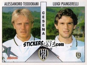 Sticker Teodorani / Piangerelli - Calciatori 1995-1996 n. 385 - Panini