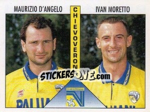 Sticker D'Angelo / Moretto - Calciatori 1995-1996 n. 392 - Panini