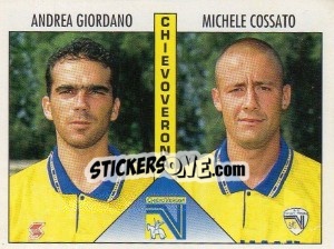Sticker Giordano / Cossato - Calciatori 1995-1996 n. 396 - Panini