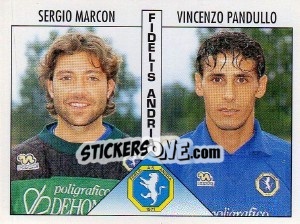 Sticker Marcon / Pandullo - Calciatori 1995-1996 n. 407 - Panini