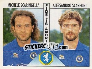 Sticker Scaringella / Scarponi - Calciatori 1995-1996 n. 408 - Panini