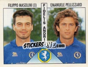 Sticker Masolini / Pellizzaro - Calciatori 1995-1996 n. 412 - Panini
