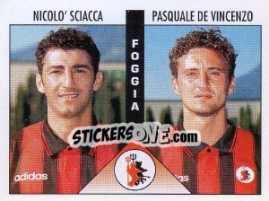 Sticker Sciacca / De Vincenzo - Calciatori 1995-1996 n. 420 - Panini