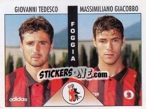 Sticker Tedesco / Giacobbo - Calciatori 1995-1996 n. 421 - Panini