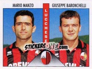 Sticker Manzo / Baronchelli - Calciatori 1995-1996 - Panini