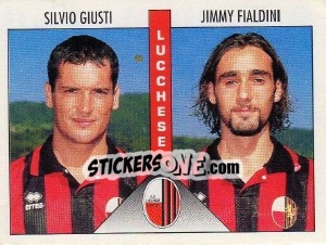 Sticker Giusti / Fialdini - Calciatori 1995-1996 - Panini