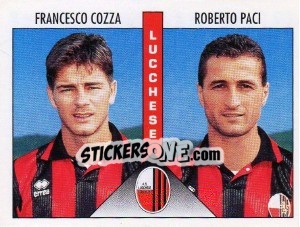 Sticker Cozza / Paci - Calciatori 1995-1996 - Panini