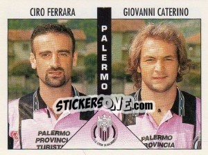 Sticker Ferrara / Caterino - Calciatori 1995-1996 n. 444 - Panini