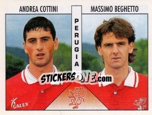 Sticker Cottini / Beghetto - Calciatori 1995-1996 - Panini